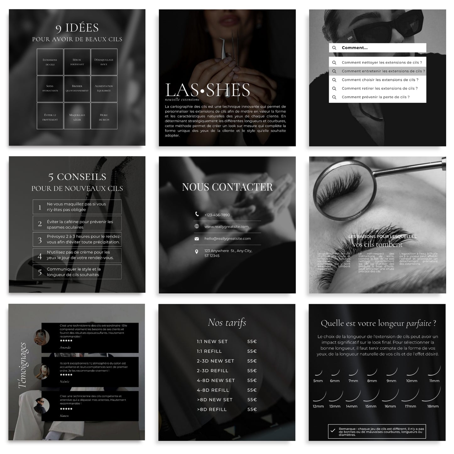 Extension de cils - 50 posts + 50 story