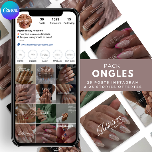 Ongles- 25 posts + 25 story